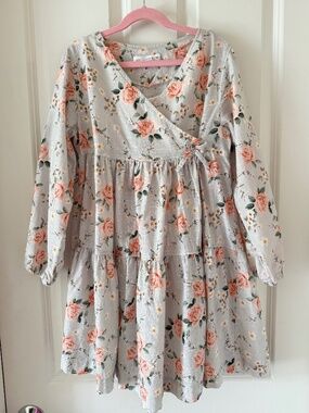 Zara Girls Kids Collection Floral Wrap Dress